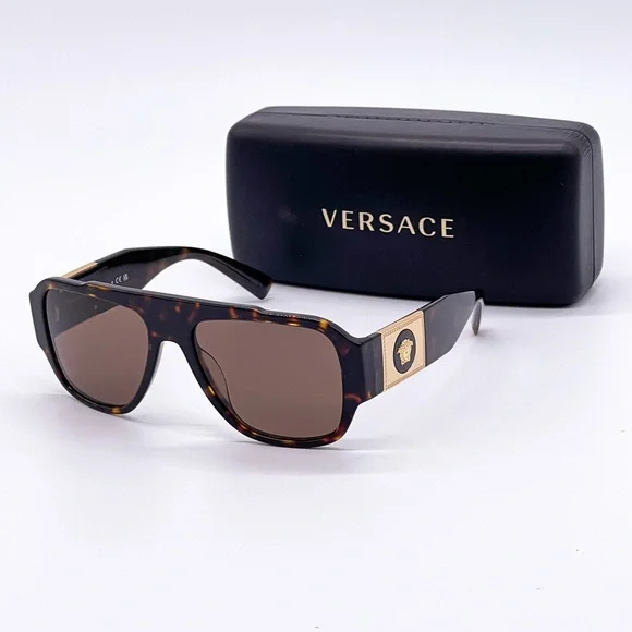 NEW VERSACE VE4436U 108/73 UNISEX HAVANA BROWN SUNGLASSES VERSACE MOD 4436U - Picture 2 of 11